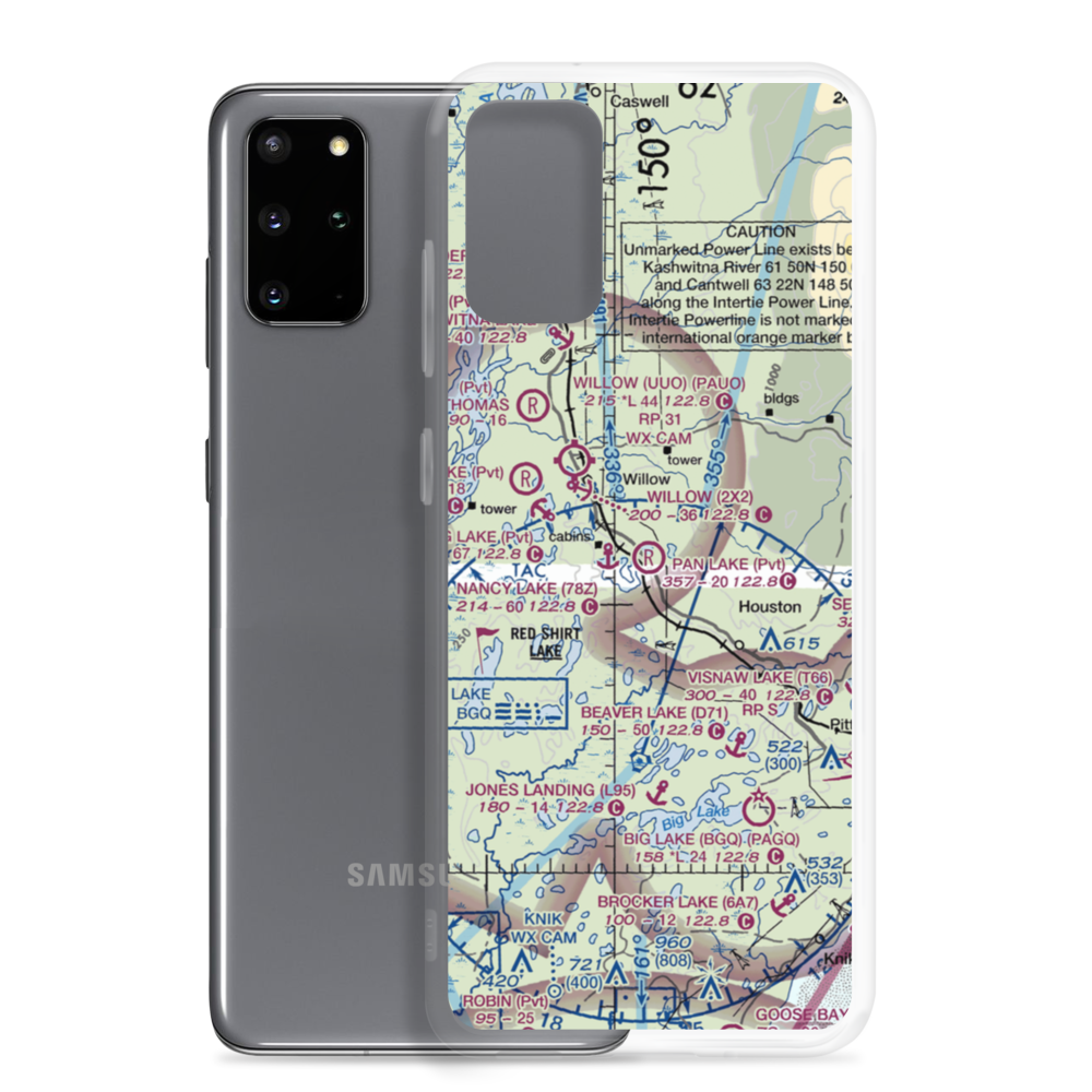 Pan Lake Strip Airport (07AA) VFR Sectional Samsung Case Samsung Galaxy S20 Plus model shown
