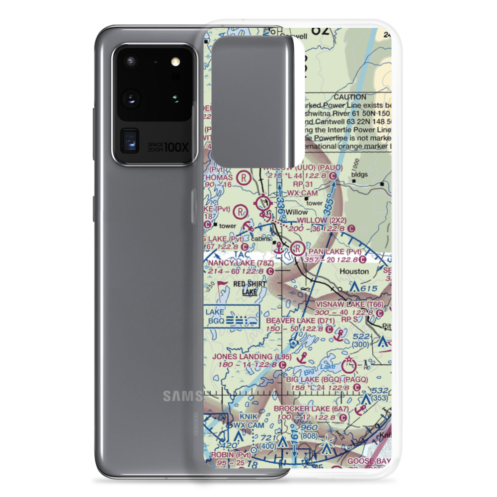 Pan Lake Strip Airport (07AA) VFR Sectional Samsung Case Samsung Galaxy S20 Ultra model shown