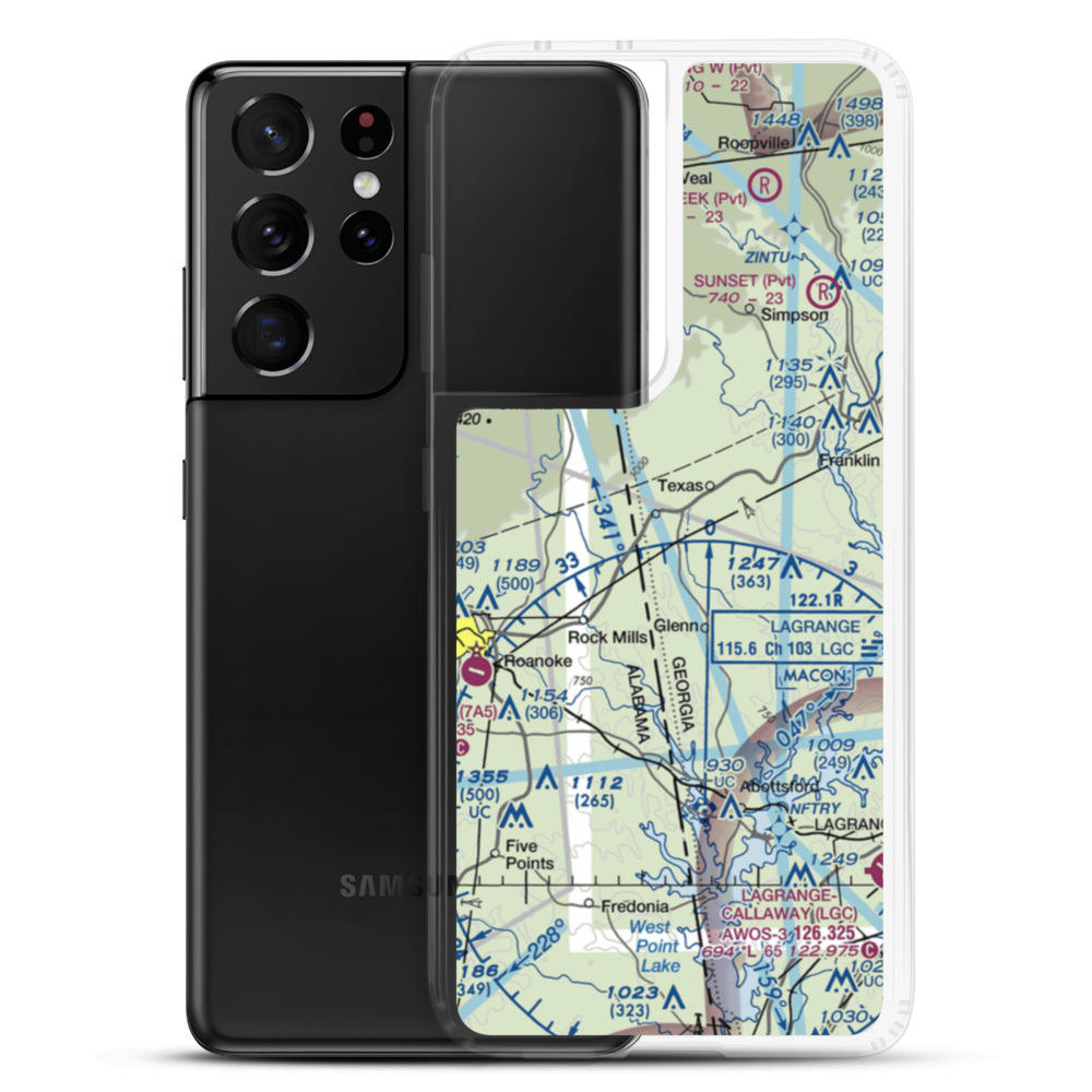 Panacea Airport (5GA7) VFR Sectional Samsung Case Samsung Galaxy S21 Ultra model shown