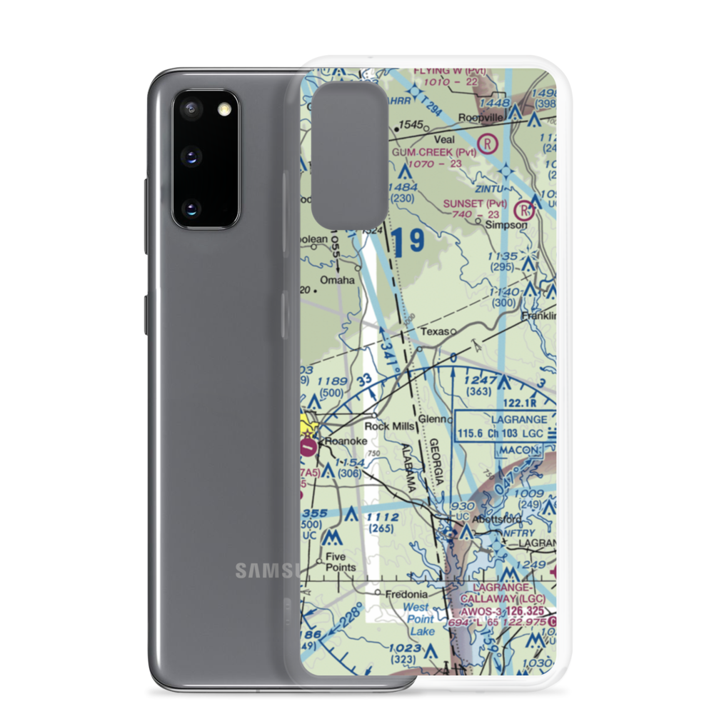 Panacea Airport (5GA7) VFR Sectional Samsung Case Samsung Galaxy S20 model shown