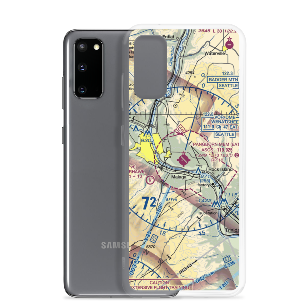 Pangborn Memorial Airport (EAT) VFR Sectional Samsung Case Samsung Galaxy S20 model shown