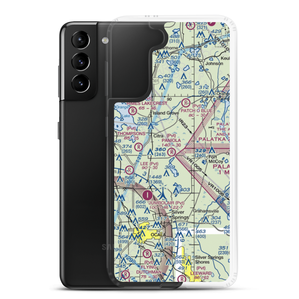 Paniola Air Ranch Airport (FD14) VFR Sectional Samsung Case Samsung Galaxy S21 Plus model shown