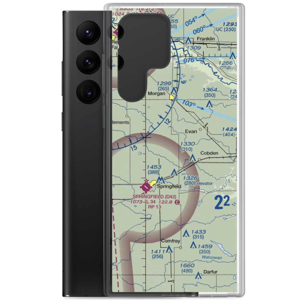Pankratz Airport (0MN5) VFR Sectional Samsung Case Samsung Galaxy S22 Ultra model shown
