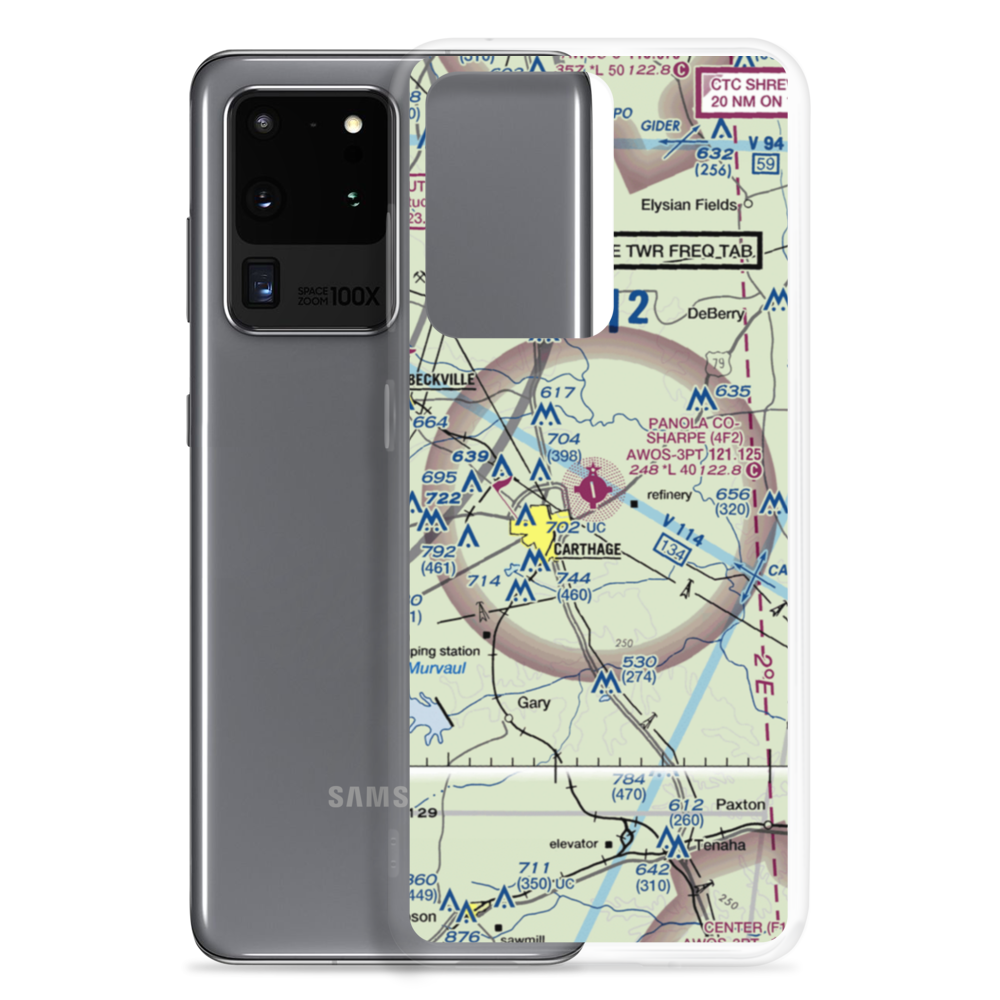 Panola County Sharpe Field (4F2) VFR Sectional Samsung Case Samsung Galaxy S20 Ultra model shown