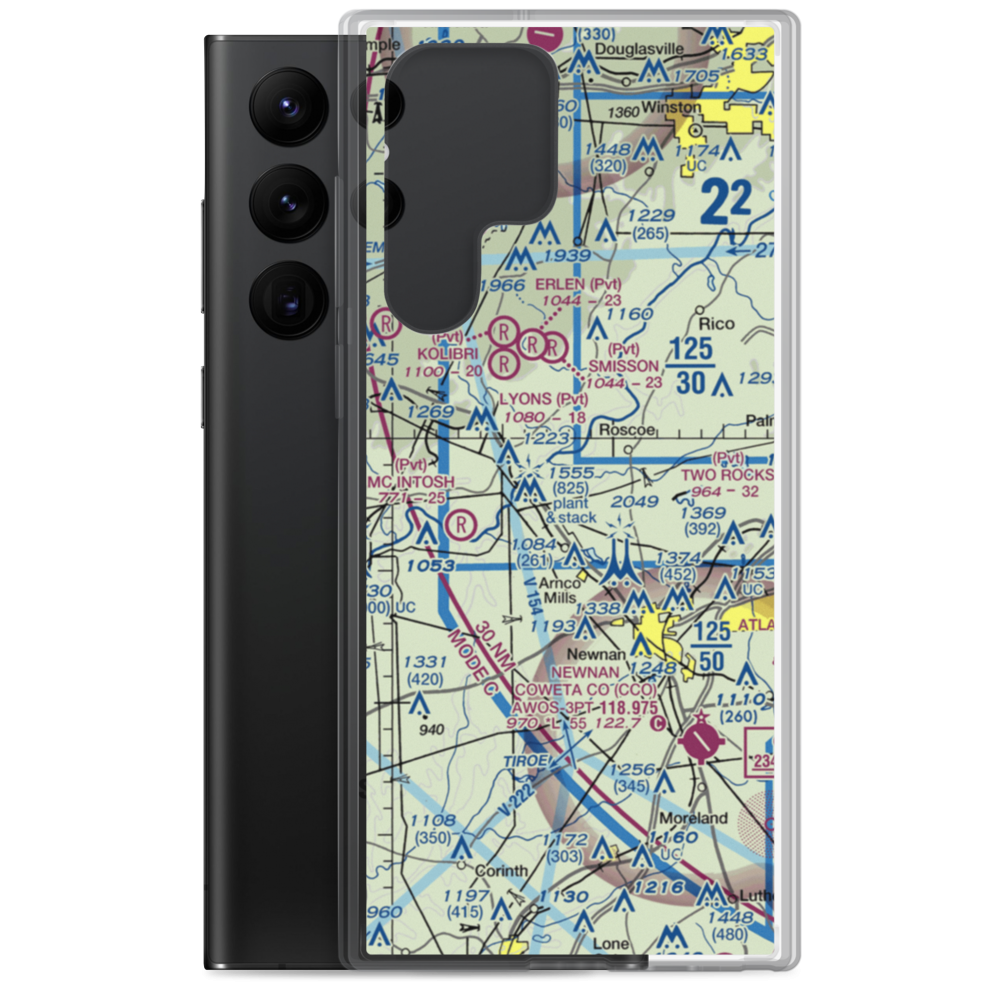 Panther Creek Airport (17GA) VFR Sectional Samsung Case Samsung Galaxy S22 Ultra model shown