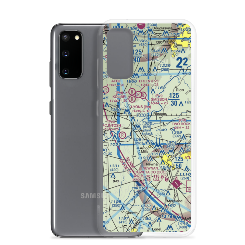 Panther Creek Airport (17GA) VFR Sectional Samsung Case Samsung Galaxy S20 model shown