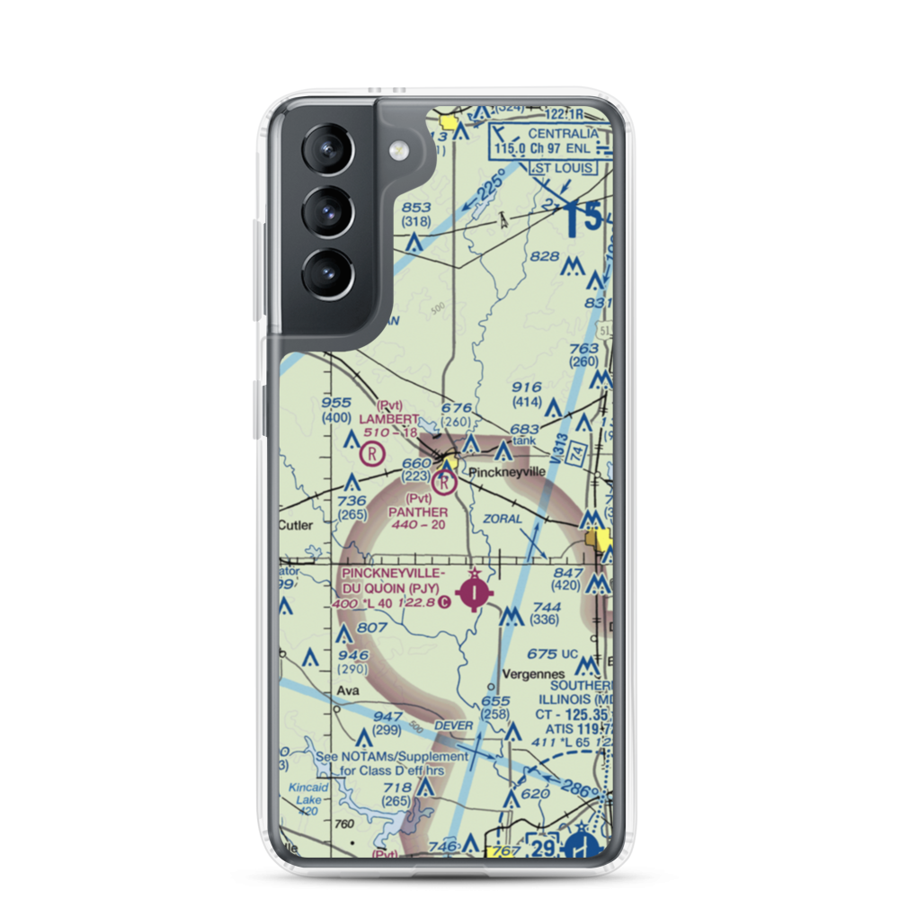 Panther Field (5IL2) VFR Sectional Samsung Case Samsung Galaxy S21 model shown
