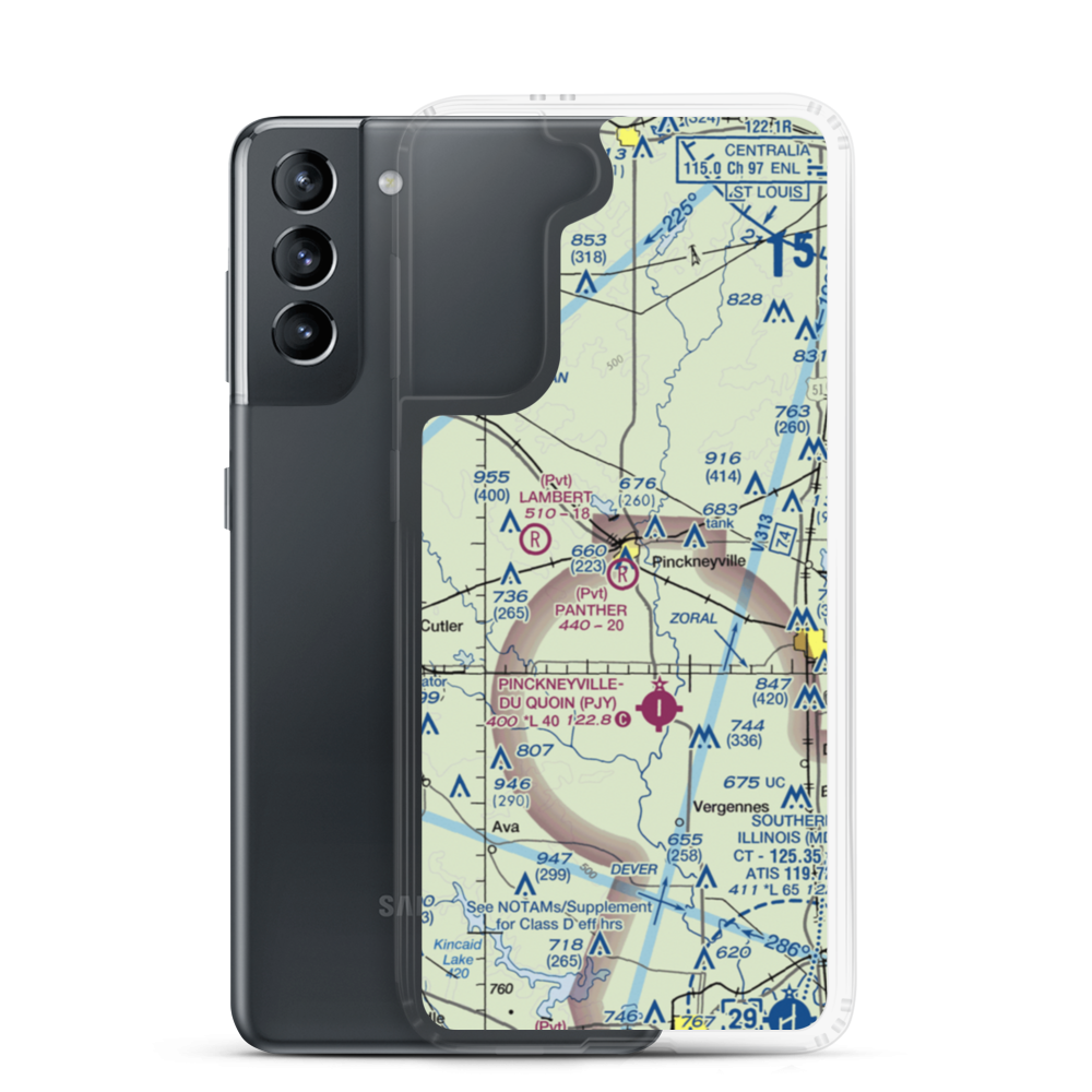Panther Field (5IL2) VFR Sectional Samsung Case Samsung Galaxy S21 model shown