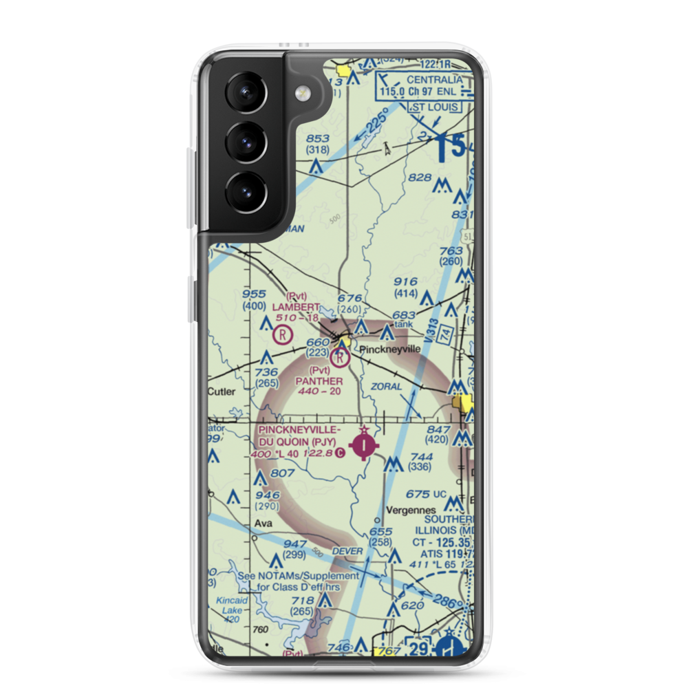 Panther Field (5IL2) VFR Sectional Samsung Case Samsung Galaxy S21 Plus model shown