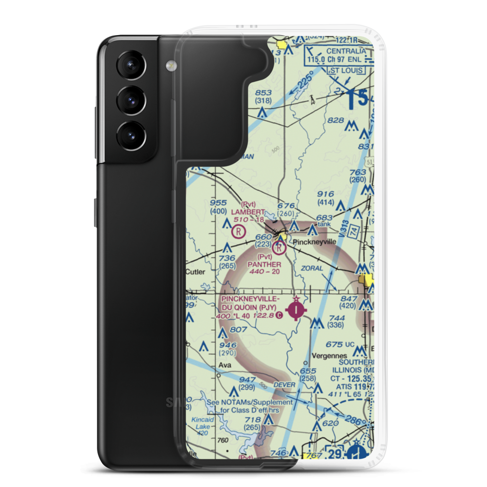 Panther Field (5IL2) VFR Sectional Samsung Case Samsung Galaxy S21 Plus model shown