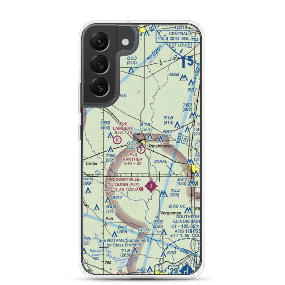 Panther Field (5IL2) VFR Sectional Samsung Case Samsung Galaxy S22 Plus model shown