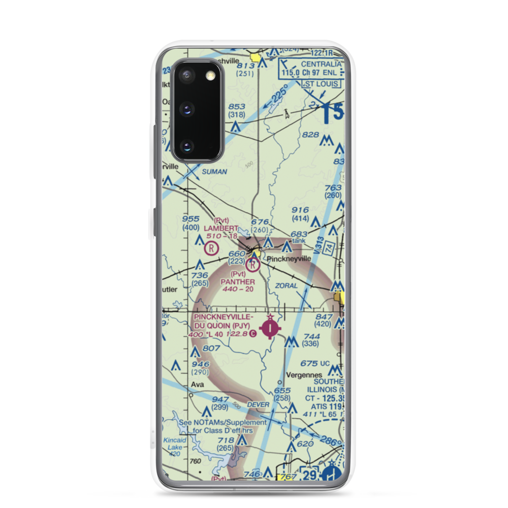 Panther Field (5IL2) VFR Sectional Samsung Case Samsung Galaxy S20 model shown
