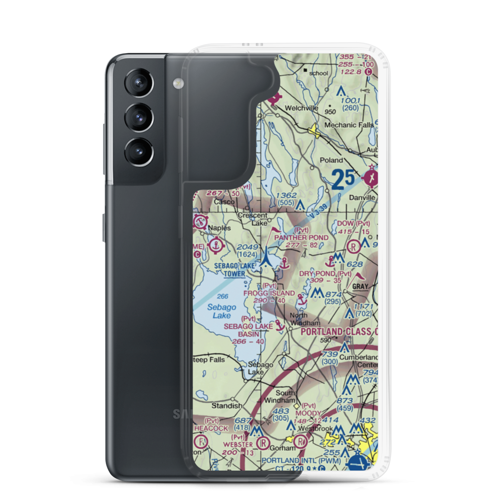 Panther Pond Seaplane Base (ME09) VFR Sectional Samsung Case Samsung Galaxy S21 model shown