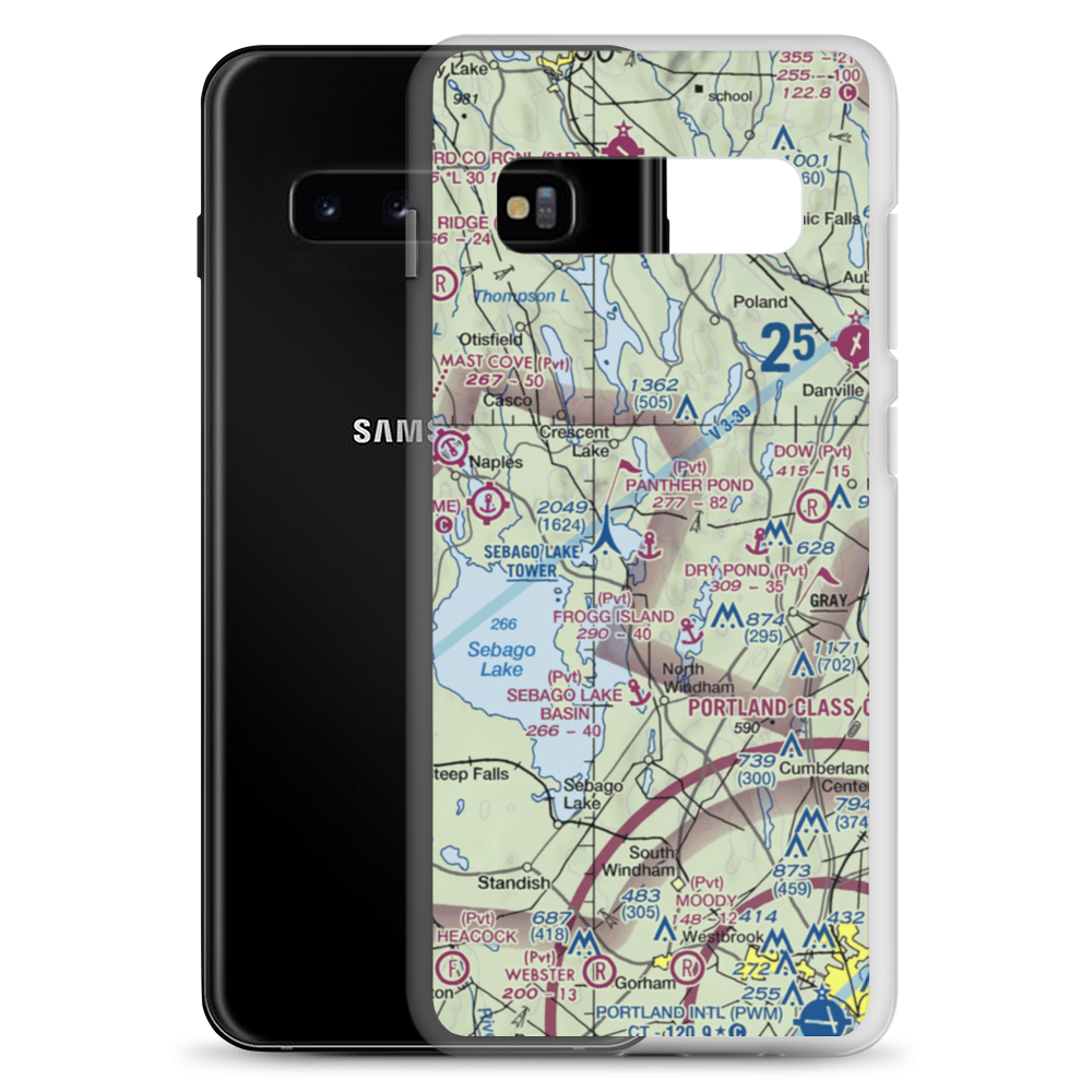 Panther Pond Seaplane Base (ME09) VFR Sectional Samsung Case Samsung Galaxy S10+ model shown