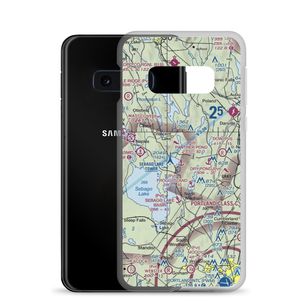 Panther Pond Seaplane Base (ME09) VFR Sectional Samsung Case Samsung Galaxy S10e model shown