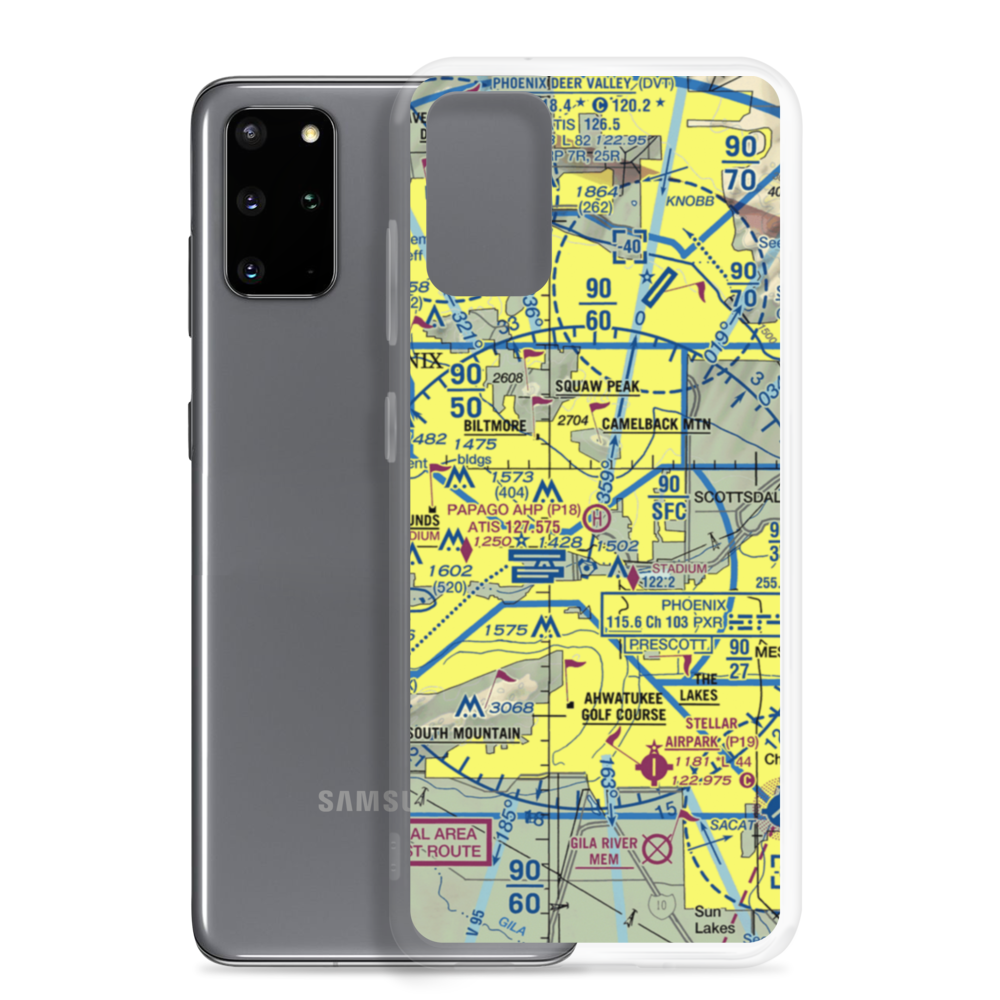 Papago Army Heliport (P18) VFR Sectional Samsung Case Samsung Galaxy S20 Plus model shown