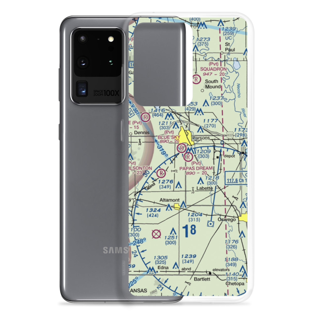 Papas Dream Airport (39KS) VFR Sectional Samsung Case Samsung Galaxy S20 Ultra model shown