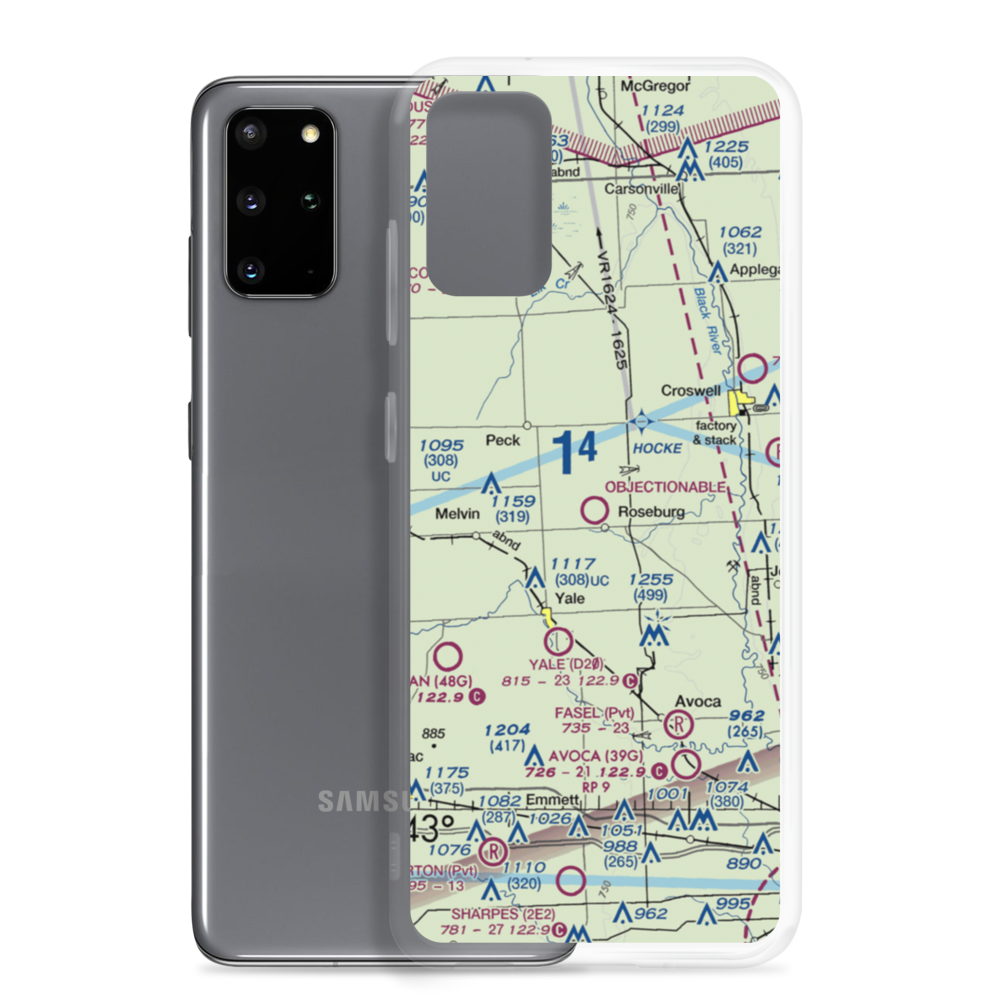 Para Field (4Y8) VFR Sectional Samsung Case Samsung Galaxy S20 Plus model shown