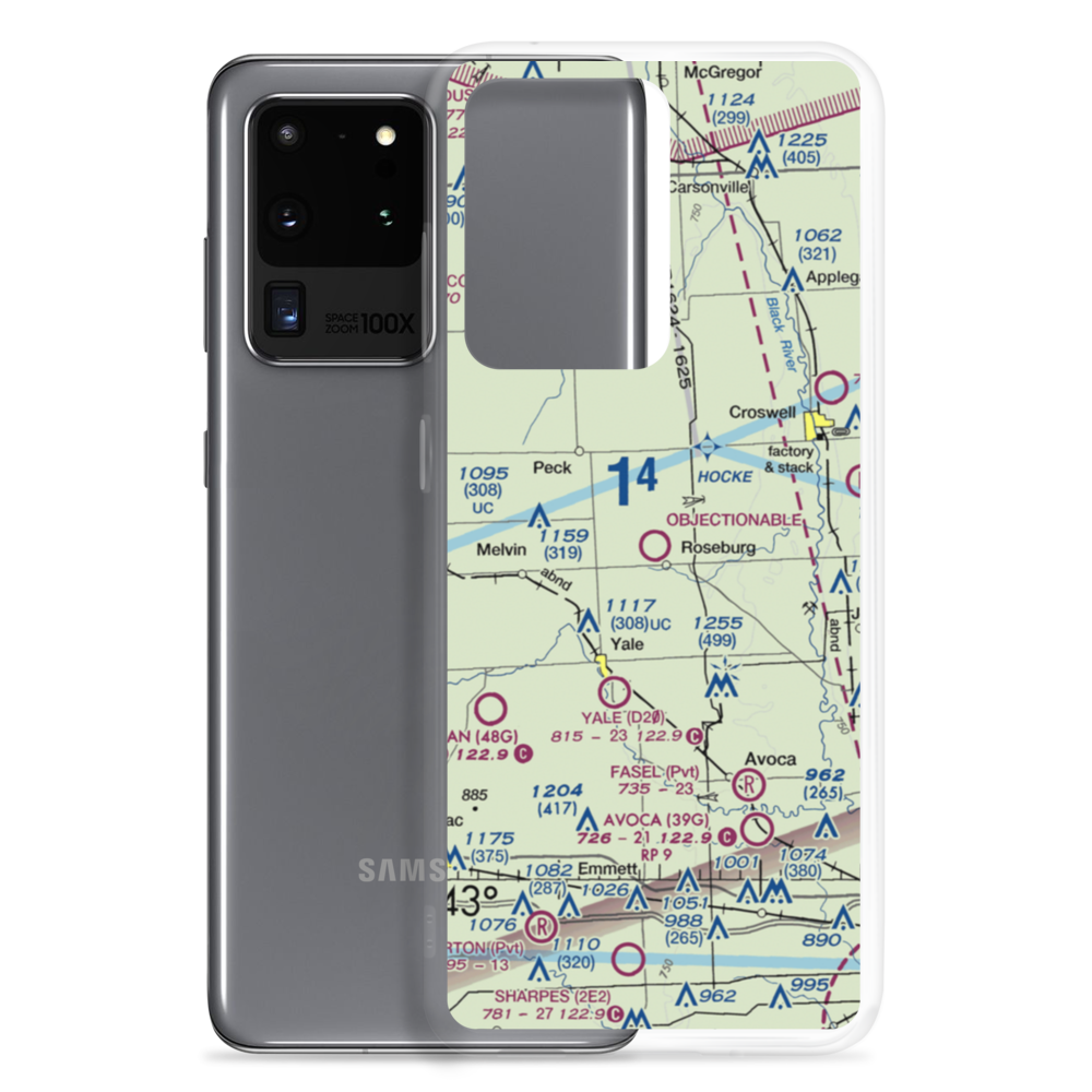 Para Field (4Y8) VFR Sectional Samsung Case Samsung Galaxy S20 Ultra model shown