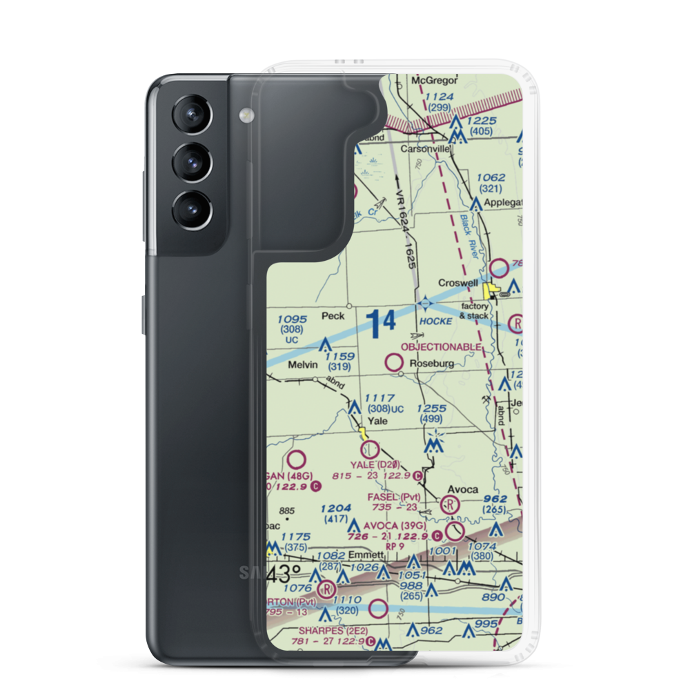 Para Field (4Y8) VFR Sectional Samsung Case Samsung Galaxy S21 model shown