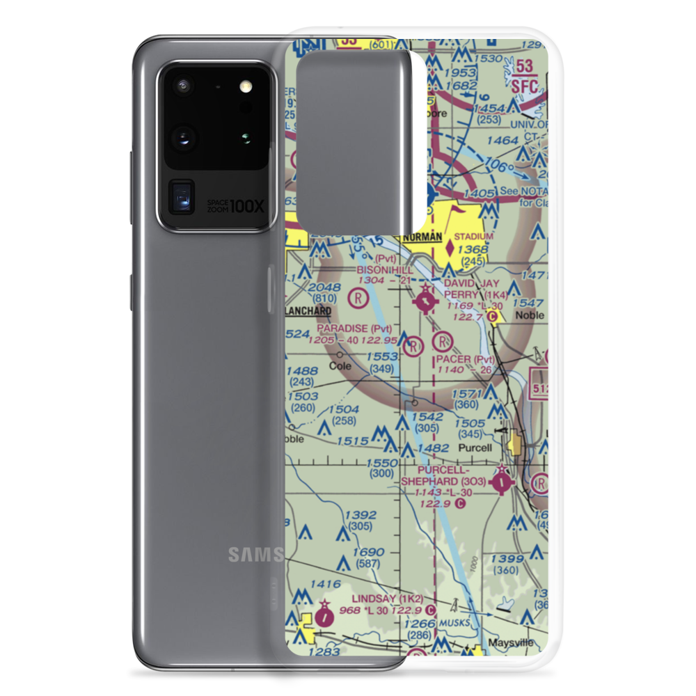 Paradise Air Haven Airport (39OK) VFR Sectional Samsung Case Samsung Galaxy S20 Ultra model shown