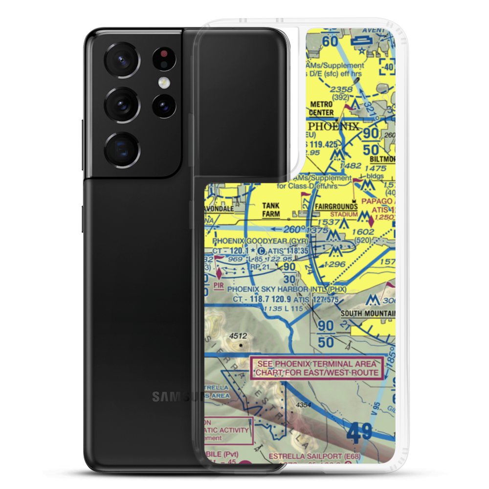 Paradise Air Park (1AZ2) VFR Sectional Samsung Case Samsung Galaxy S21 Ultra model shown