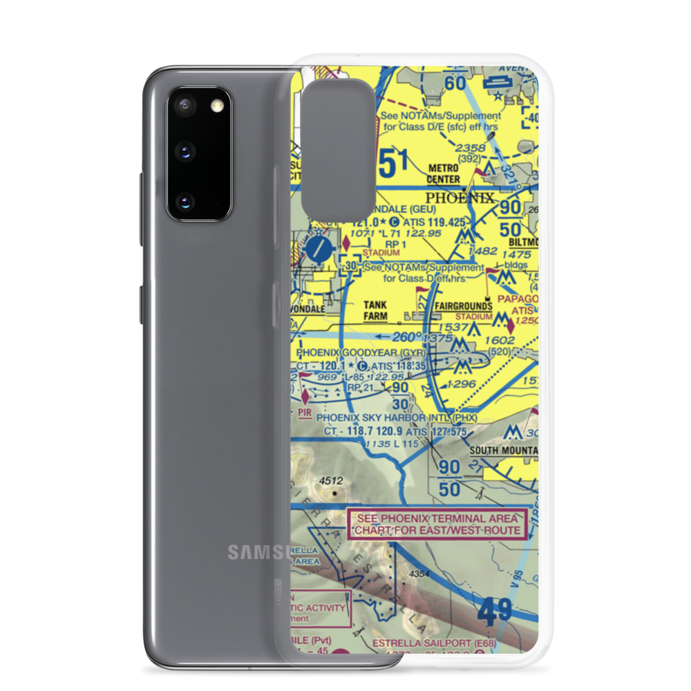 Paradise Air Park (1AZ2) VFR Sectional Samsung Case Samsung Galaxy S20 model shown