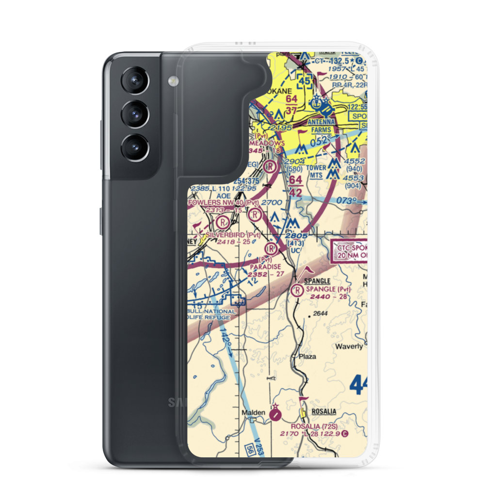 Paradise Air Ranch Airport (WA62) VFR Sectional Samsung Case Samsung Galaxy S21 model shown