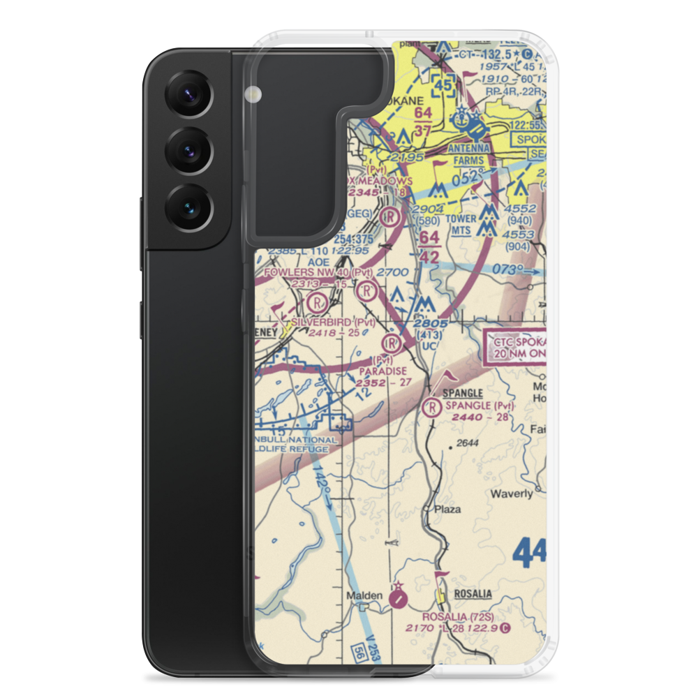 Paradise Air Ranch Airport (WA62) VFR Sectional Samsung Case Samsung Galaxy S22 Plus model shown