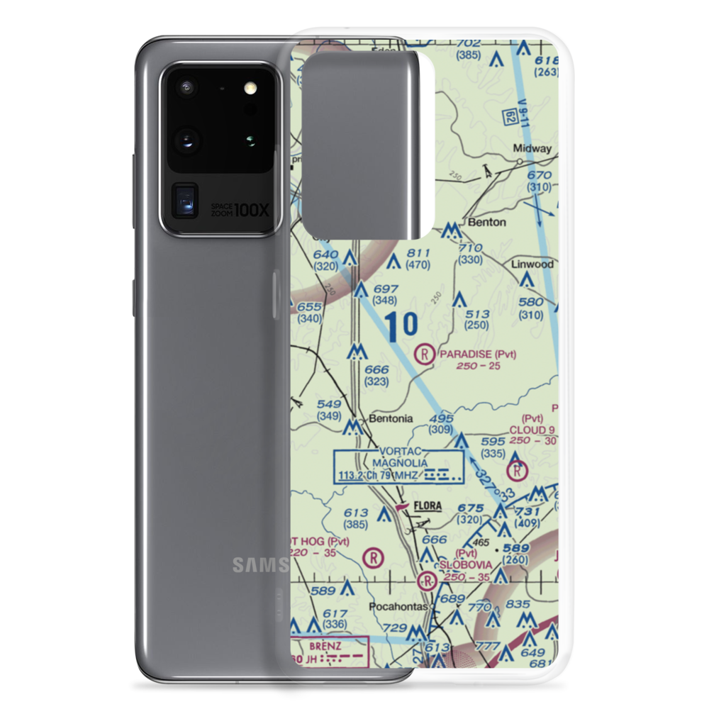 Paradise Airport (99MS) VFR Sectional Samsung Case Samsung Galaxy S20 Ultra model shown