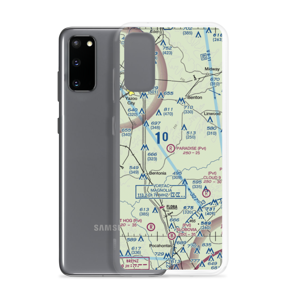 Paradise Airport (99MS) VFR Sectional Samsung Case Samsung Galaxy S20 model shown