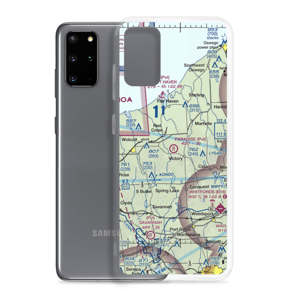 Paradise Airport (NY42) VFR Sectional Samsung Case Samsung Galaxy S20 Plus model shown