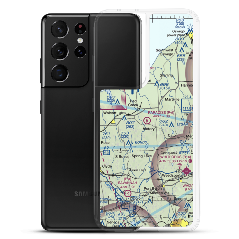 Paradise Airport (NY42) VFR Sectional Samsung Case Samsung Galaxy S21 Ultra model shown