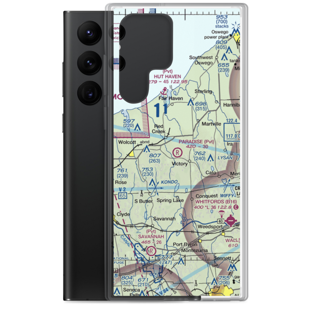 Paradise Airport (NY42) VFR Sectional Samsung Case Samsung Galaxy S22 Ultra model shown