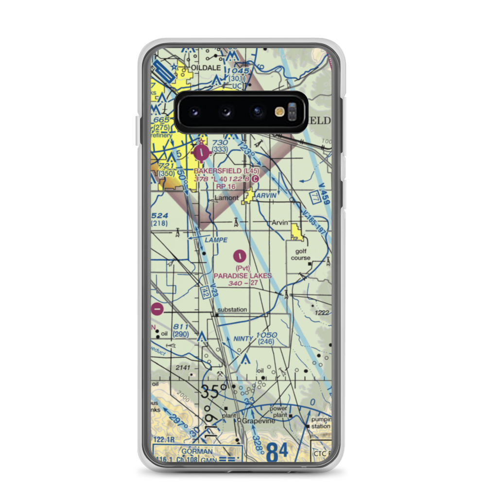 Paradise Lakes Airport (7CA2) VFR Sectional Samsung Case Samsung Galaxy S10 model shown