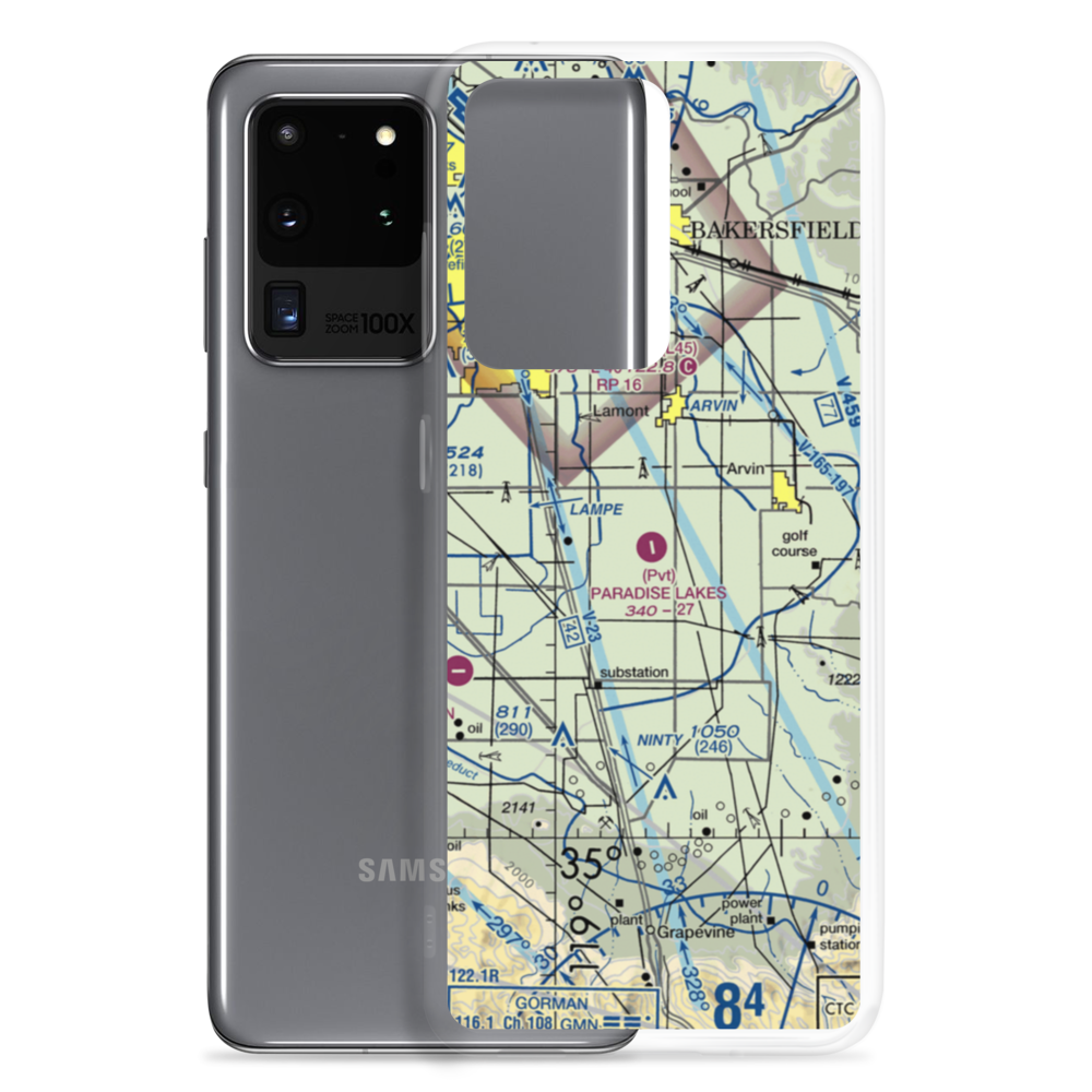 Paradise Lakes Airport (7CA2) VFR Sectional Samsung Case Samsung Galaxy S20 Ultra model shown