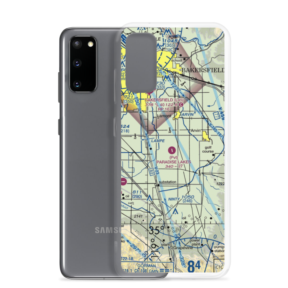 Paradise Lakes Airport (7CA2) VFR Sectional Samsung Case Samsung Galaxy S20 model shown