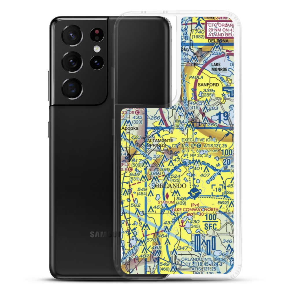 Paradise Landing Seaplane Base (0FA9) VFR Sectional Samsung Case Samsung Galaxy S21 Ultra model shown