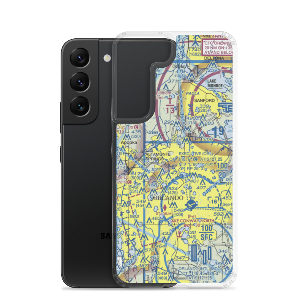 Paradise Landing Seaplane Base (0FA9) VFR Sectional Samsung Case Samsung Galaxy S22 model shown