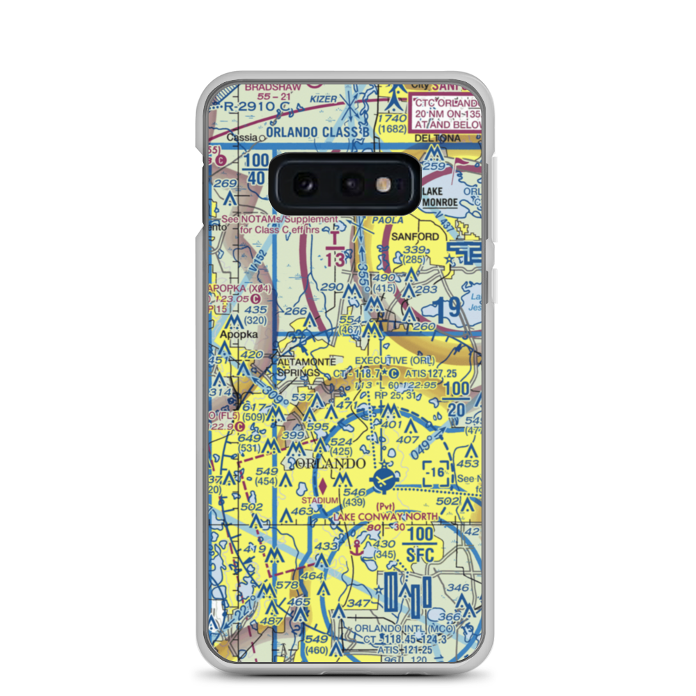 Paradise Landing Seaplane Base (0FA9) VFR Sectional Samsung Case Samsung Galaxy S10e model shown