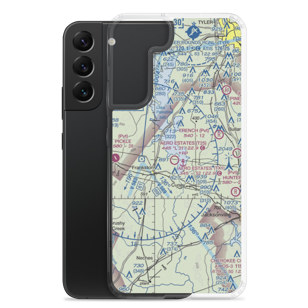 Paradise Point Airport (3TX1) VFR Sectional Samsung Case Samsung Galaxy S22 Plus model shown