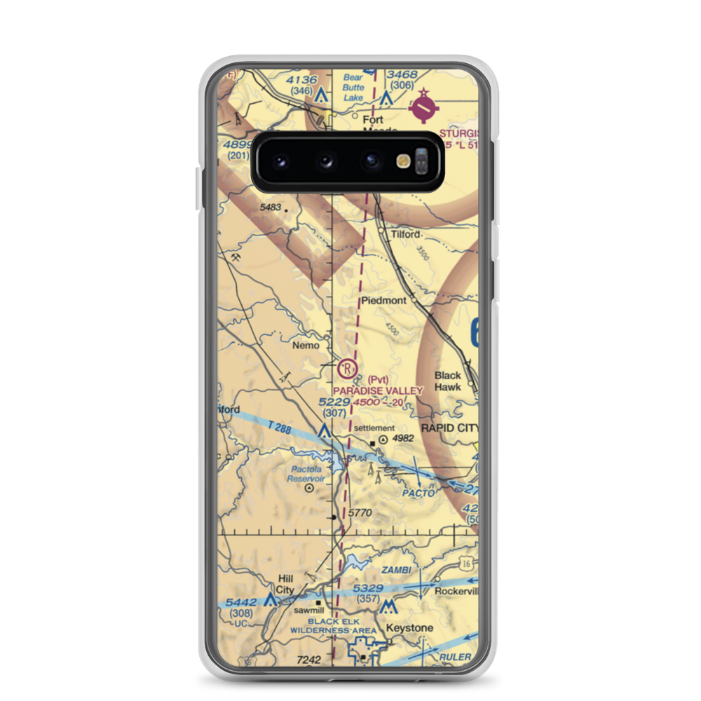 Paradise Valley Airport (2SD0) VFR Sectional Samsung Case Samsung Galaxy S10 model shown