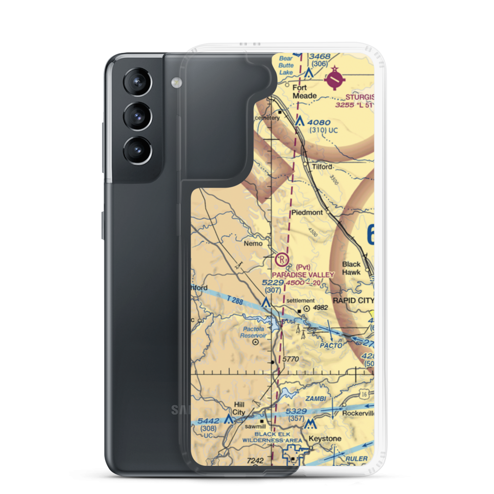 Paradise Valley Airport (2SD0) VFR Sectional Samsung Case Samsung Galaxy S21 model shown