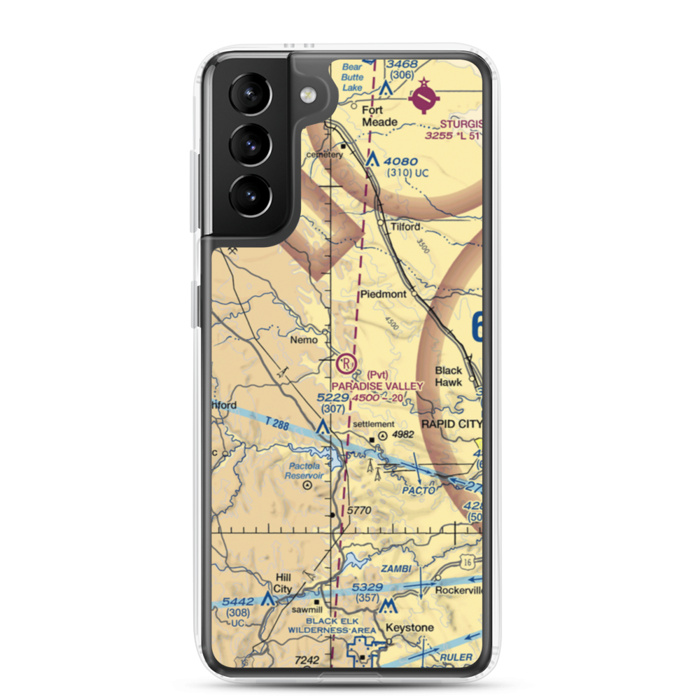 Paradise Valley Airport (2SD0) VFR Sectional Samsung Case Samsung Galaxy S21 Plus model shown