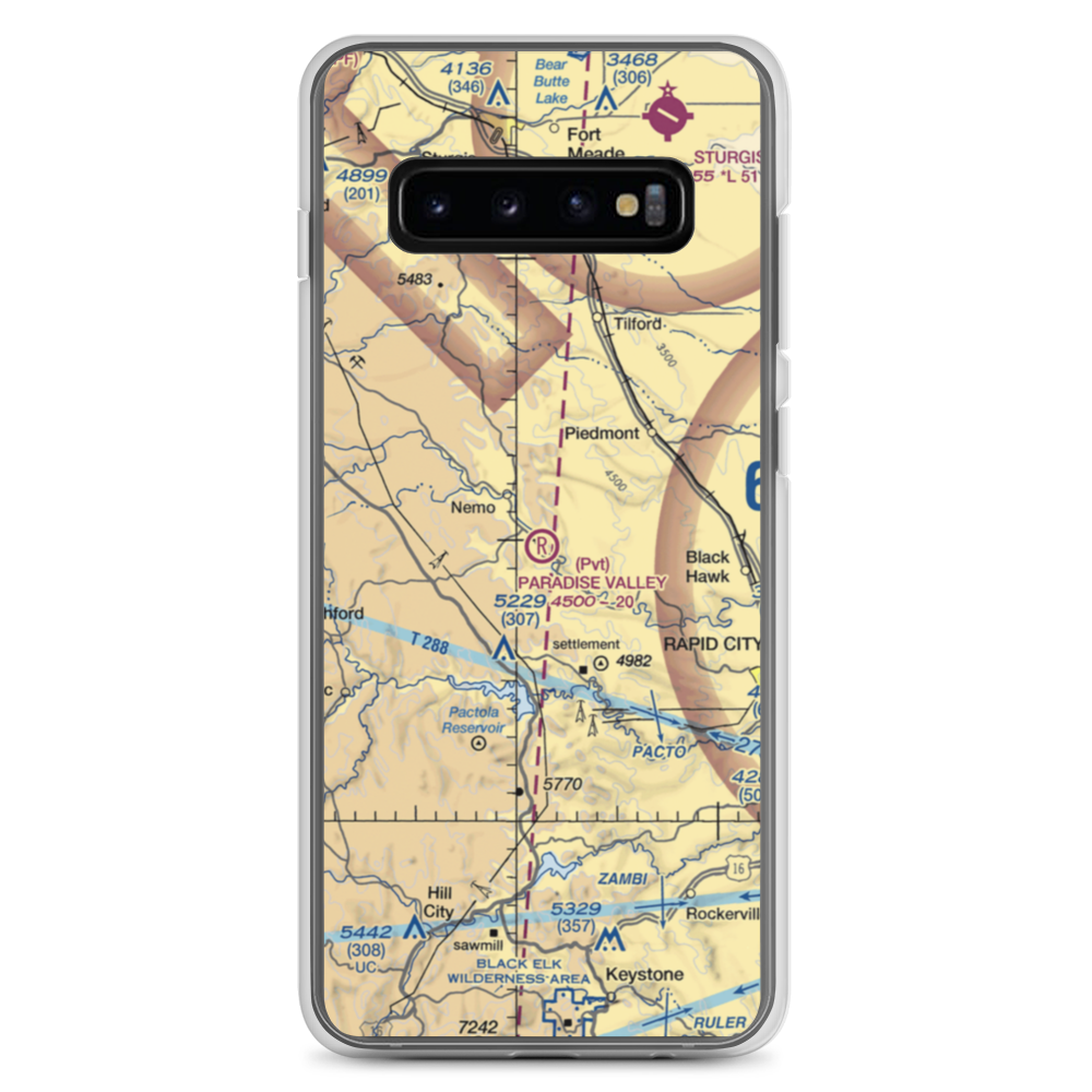 Paradise Valley Airport (2SD0) VFR Sectional Samsung Case Samsung Galaxy S10+ model shown