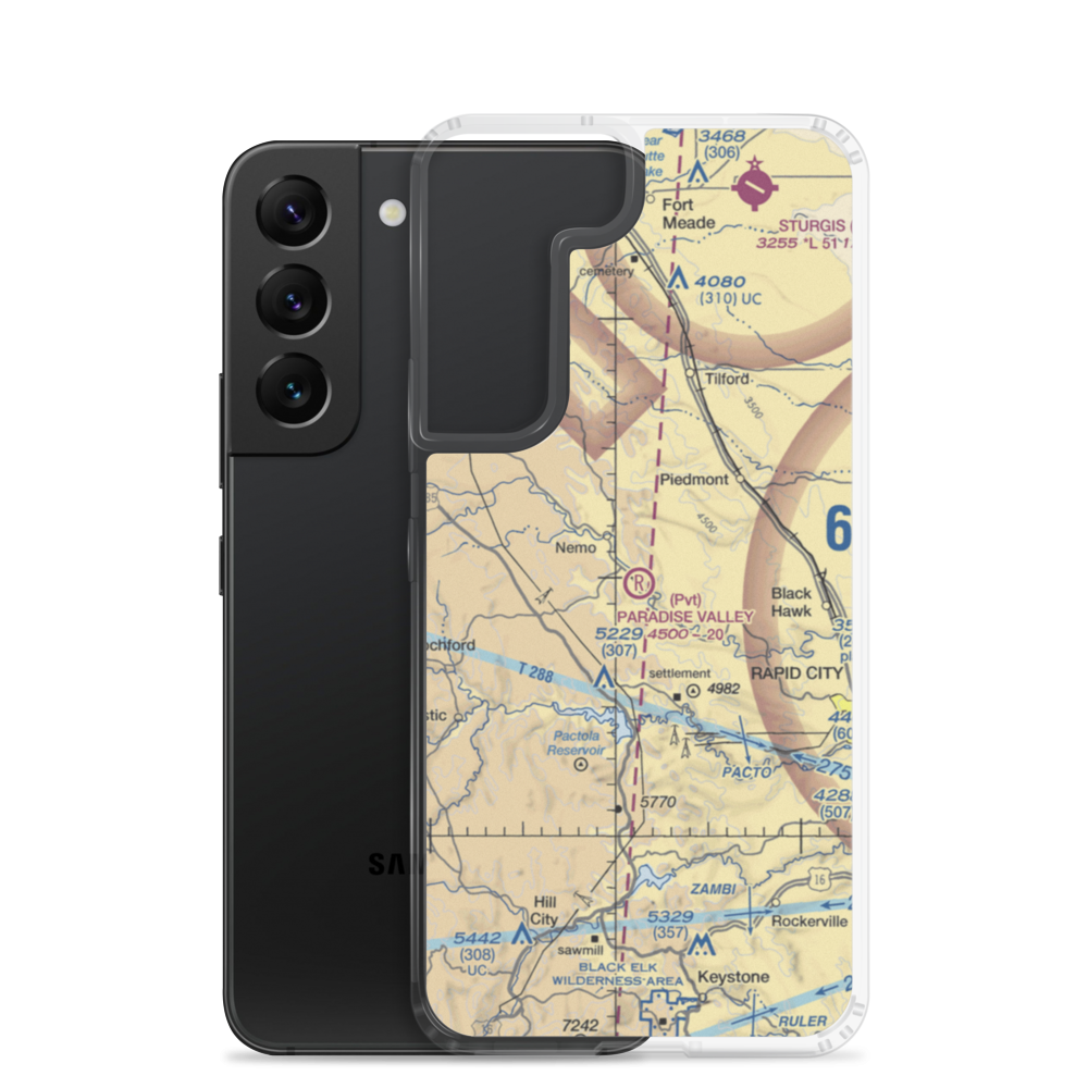 Paradise Valley Airport (2SD0) VFR Sectional Samsung Case Samsung Galaxy S22 model shown