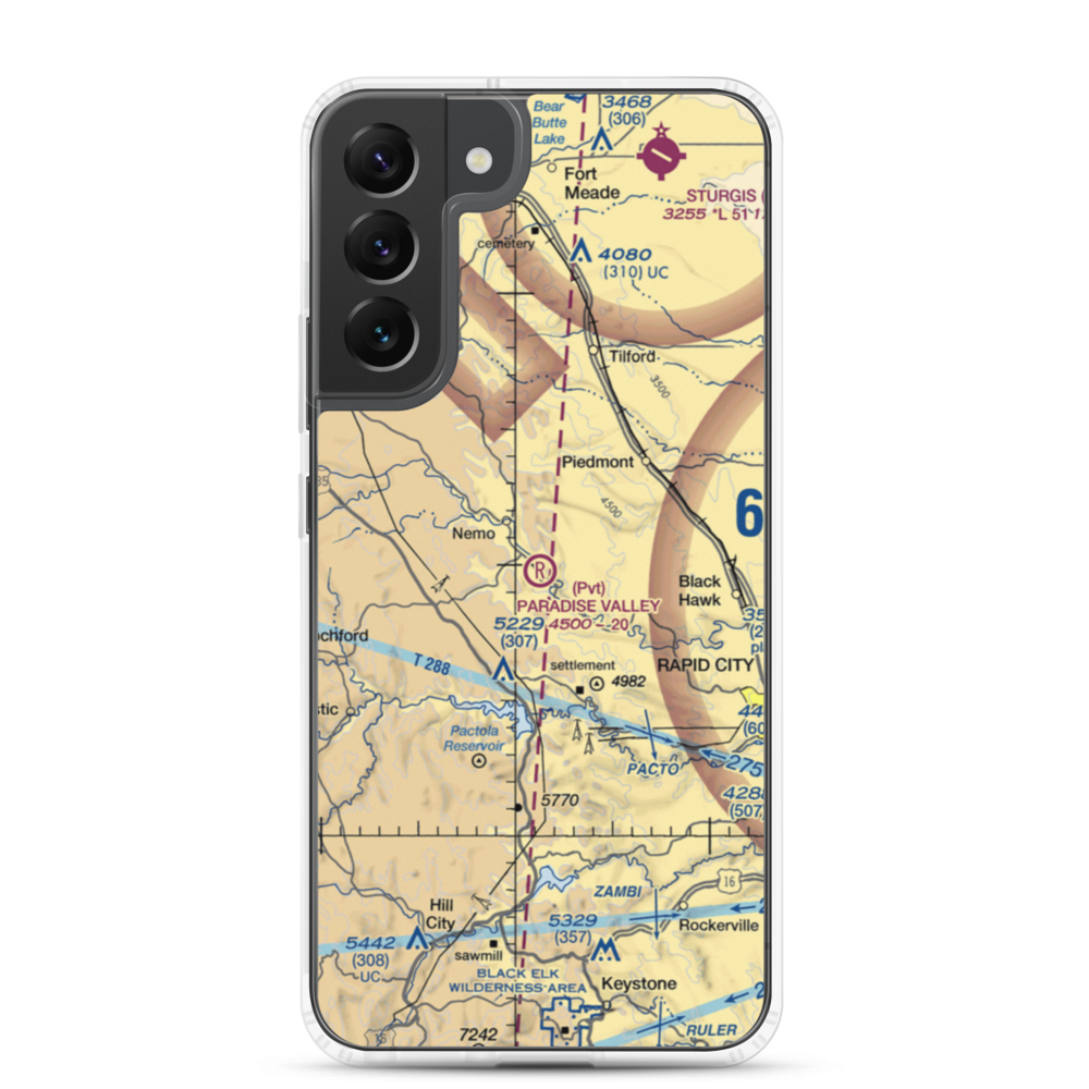 Paradise Valley Airport (2SD0) VFR Sectional Samsung Case Samsung Galaxy S22 Plus model shown