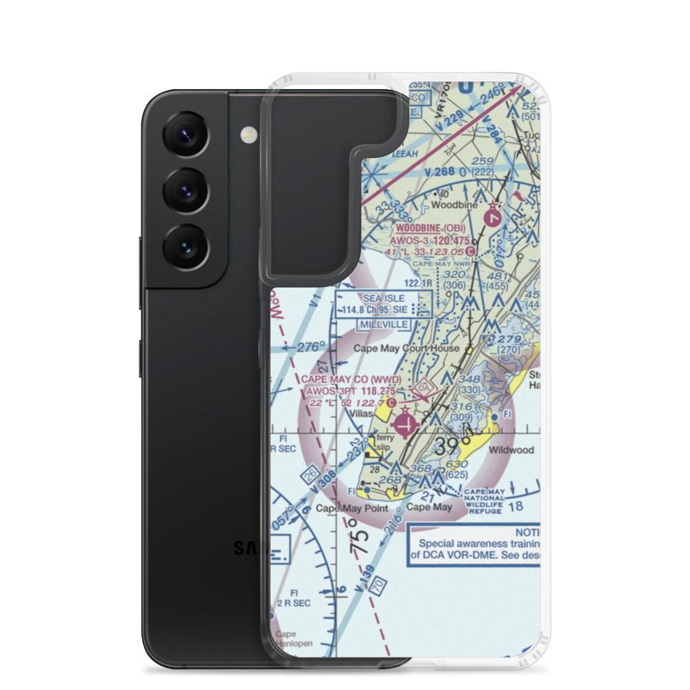 Paramount Air Airport (JY04) VFR Sectional Samsung Case Samsung Galaxy S22 model shown