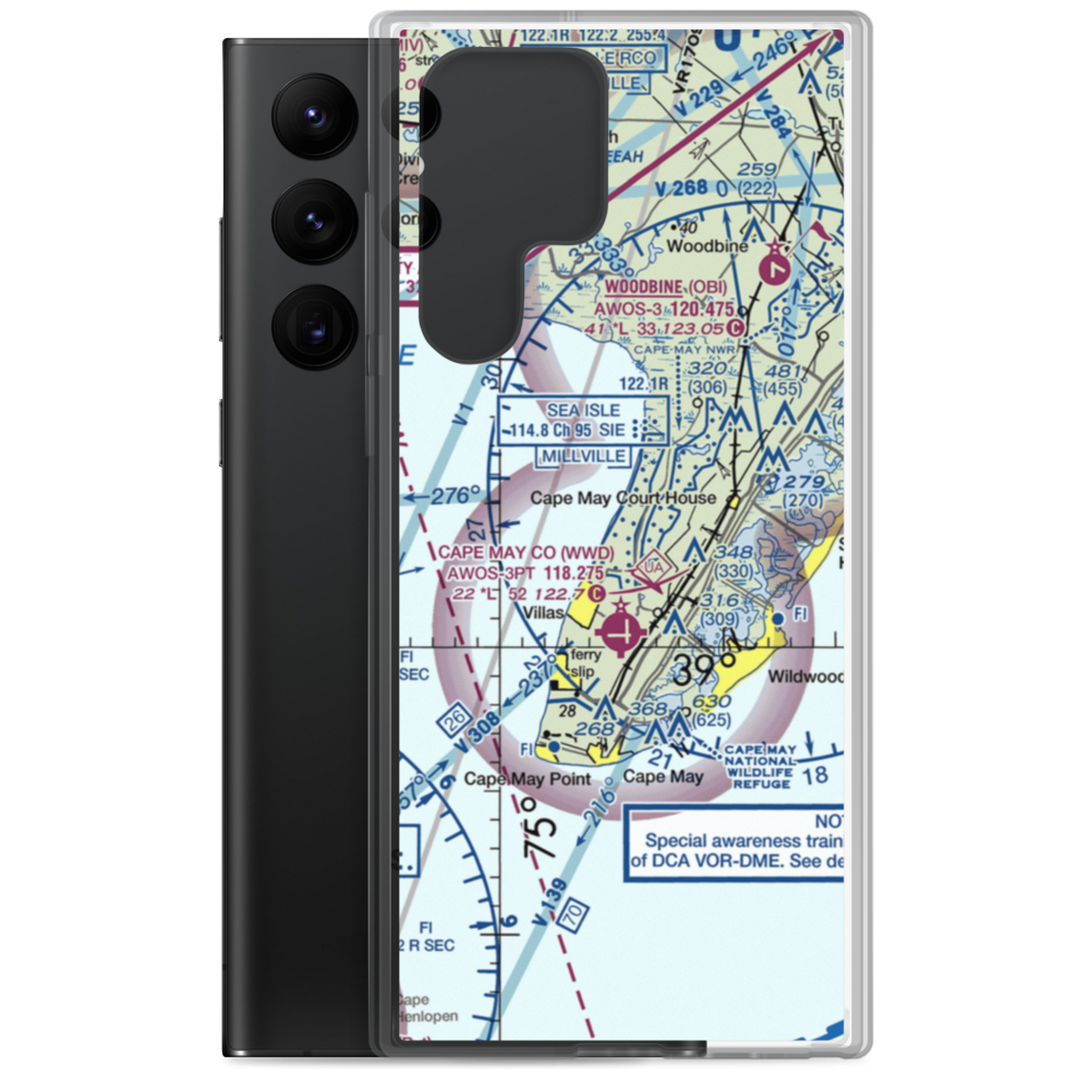 Paramount Air Airport (JY04) VFR Sectional Samsung Case Samsung Galaxy S22 Ultra model shown
