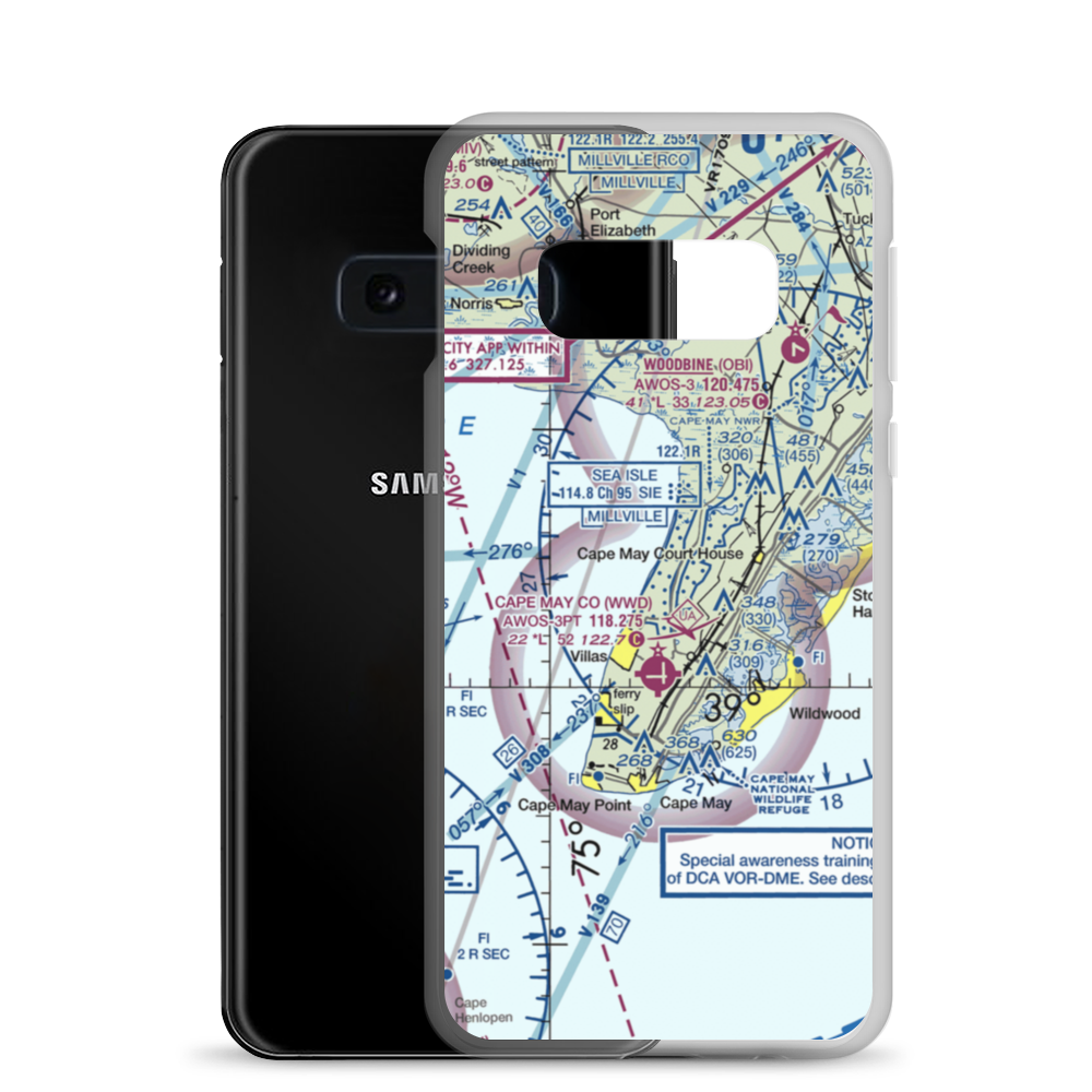 Paramount Air Airport (JY04) VFR Sectional Samsung Case Samsung Galaxy S10e model shown